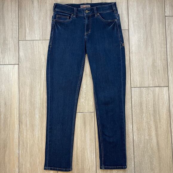5.11 Tactical Women’s Jeans Size 4 Regular Straight Leg Dark Wash Hidden Pockets - Picture 1 of 11